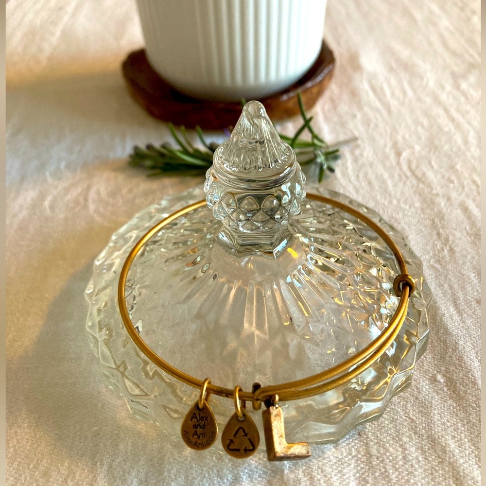Alex and Ani “L” Charm Bangle